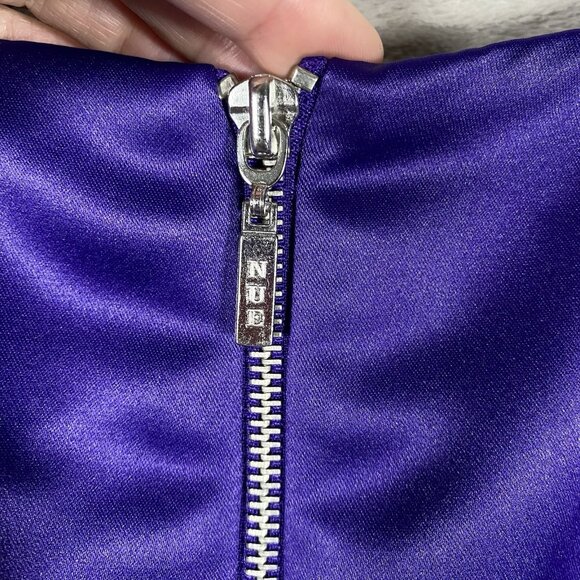 NUE by Shani Satin Sheath Dress Size 12 Elegant Formal Cocktail Party Shaping - Picture 10 of 15